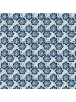 Kanvas Studio Blue Rhapsody - Buttercup - White-Navy - Coupon - 90 cm x 110 cm