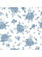 Poppie Cotton Lakeland Blues - Hydrangeas - Light - 25813