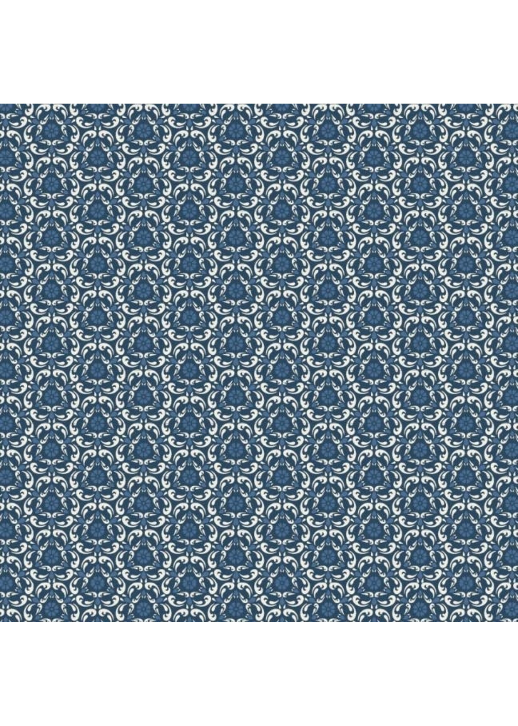 Poppie Cotton Lakeland Blues - Tri-Damask - Dark - 25811