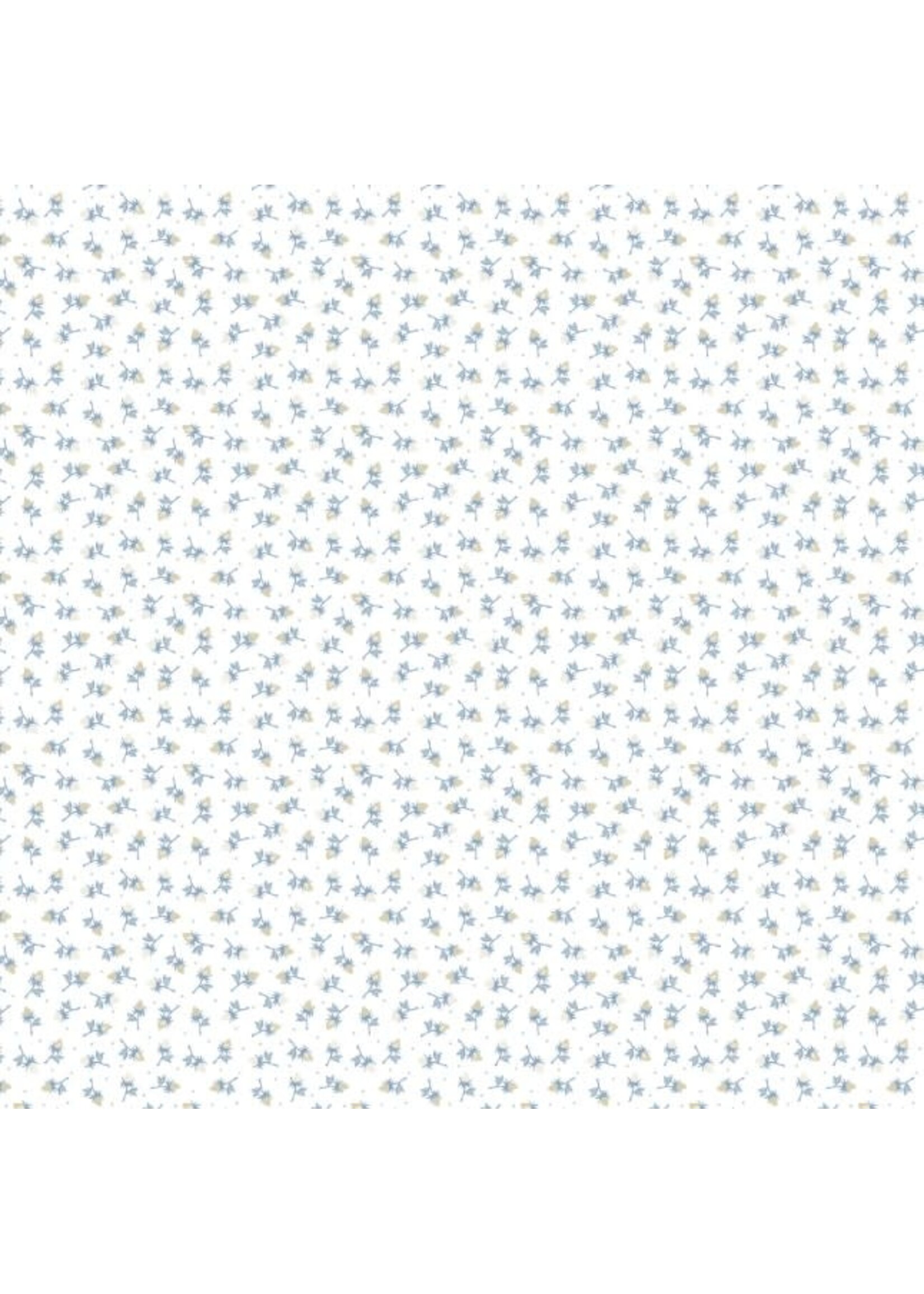 Poppie Cotton Lakeland Blues - Rosebud Toss - Light - 25816