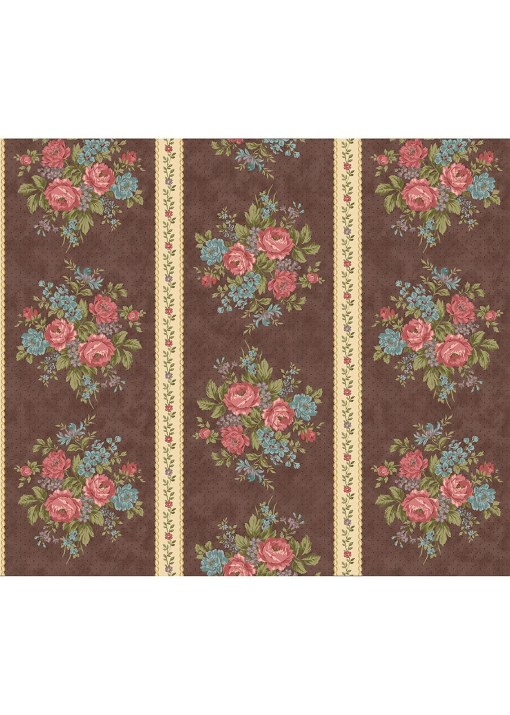 Marcus Fabrics Country Clare - Border - Brown