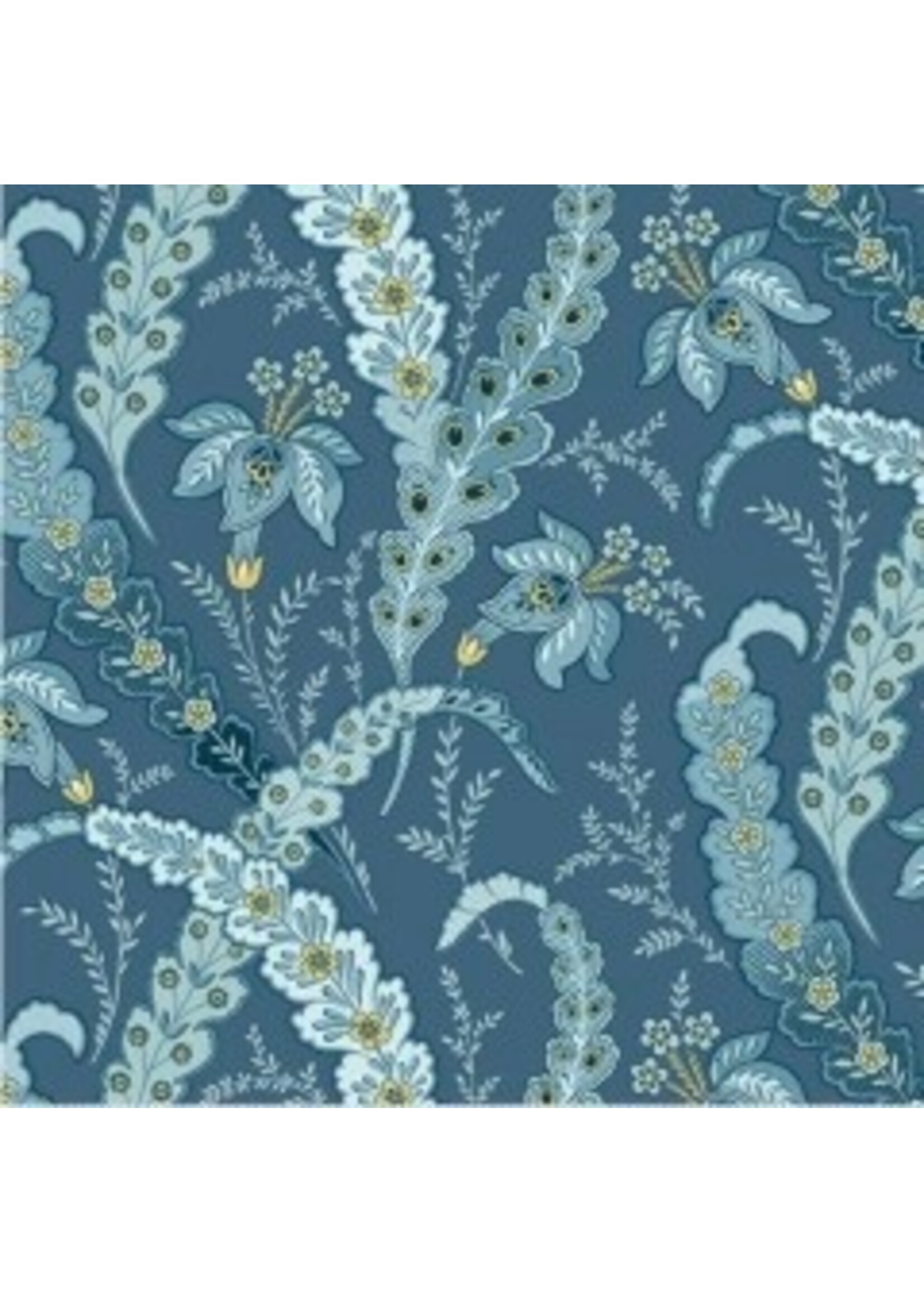 Laundry Basket Quilts Edyta Sitar - Beach House - Ribbon Grass - Blue - 1164B - Coupon - 90 cm x 110 cm