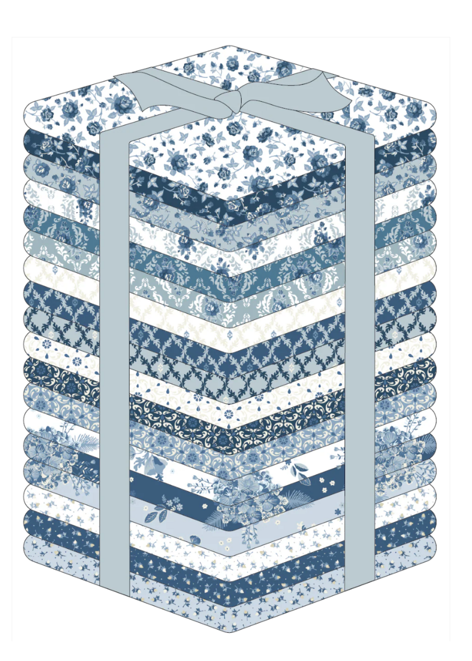 Poppie Cotton Stofpakket - Lakeland  -  18 Long Eights