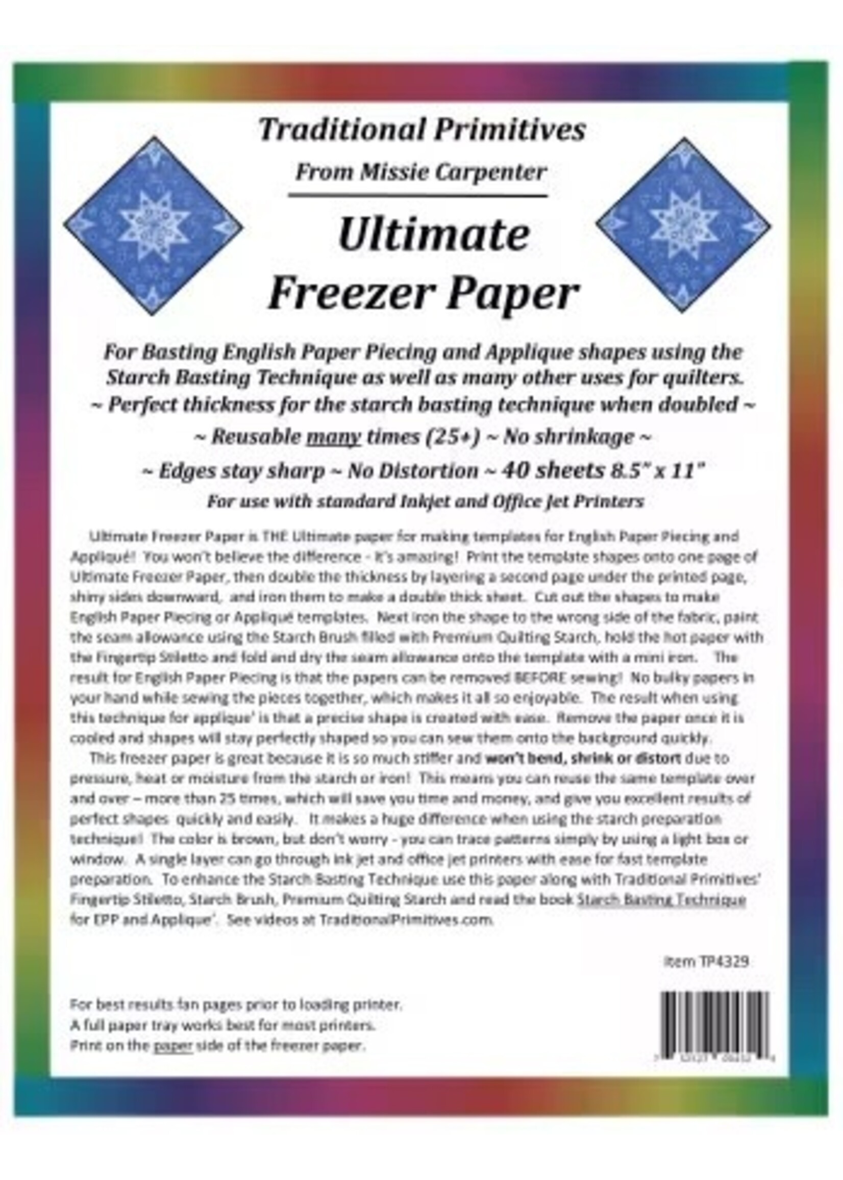 Freezer Paper - 8.5 x 11 inch - 40 stuks