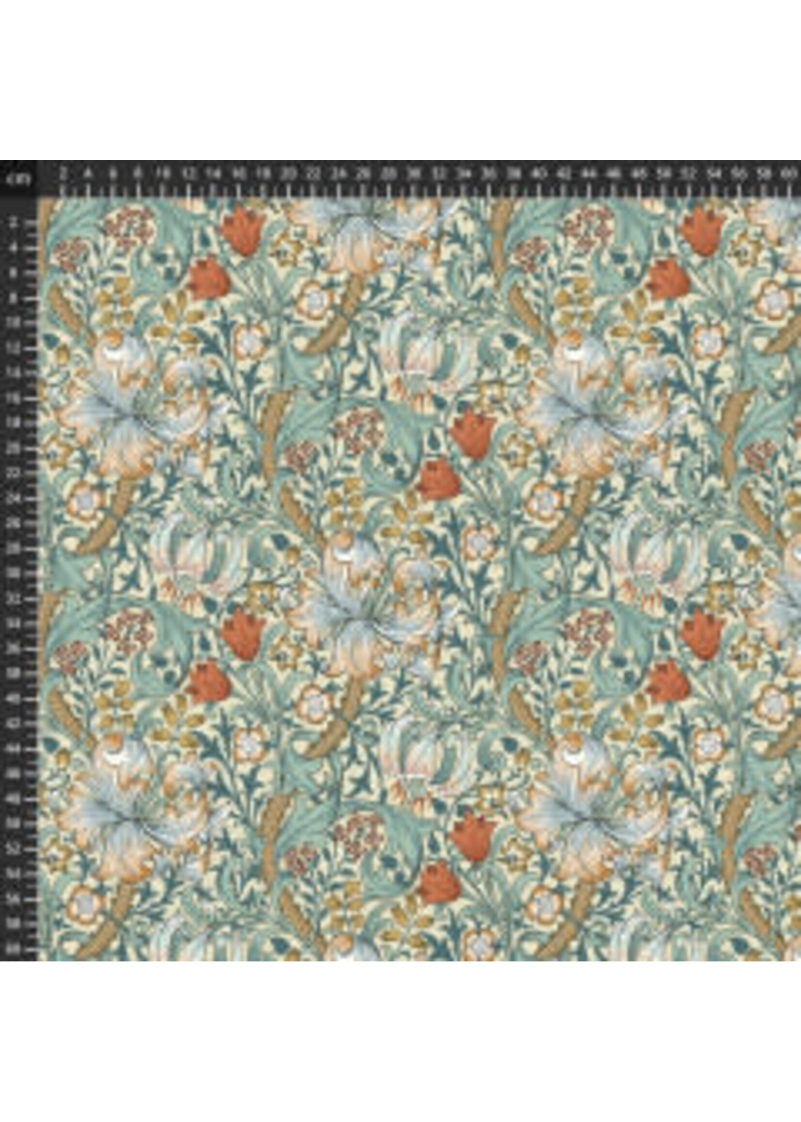 Morris & Co Golden Lily - Autumn - 7255-040 - Coupon - 110 cm x 275 cm