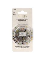 Bohin Glass Head Pins - 30 mm x 0.6 mm - 150 stuks