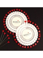 Bohin Naalden - Plastic Head Pins - Red heart - 38 x 0,60 mm - 30 stuks