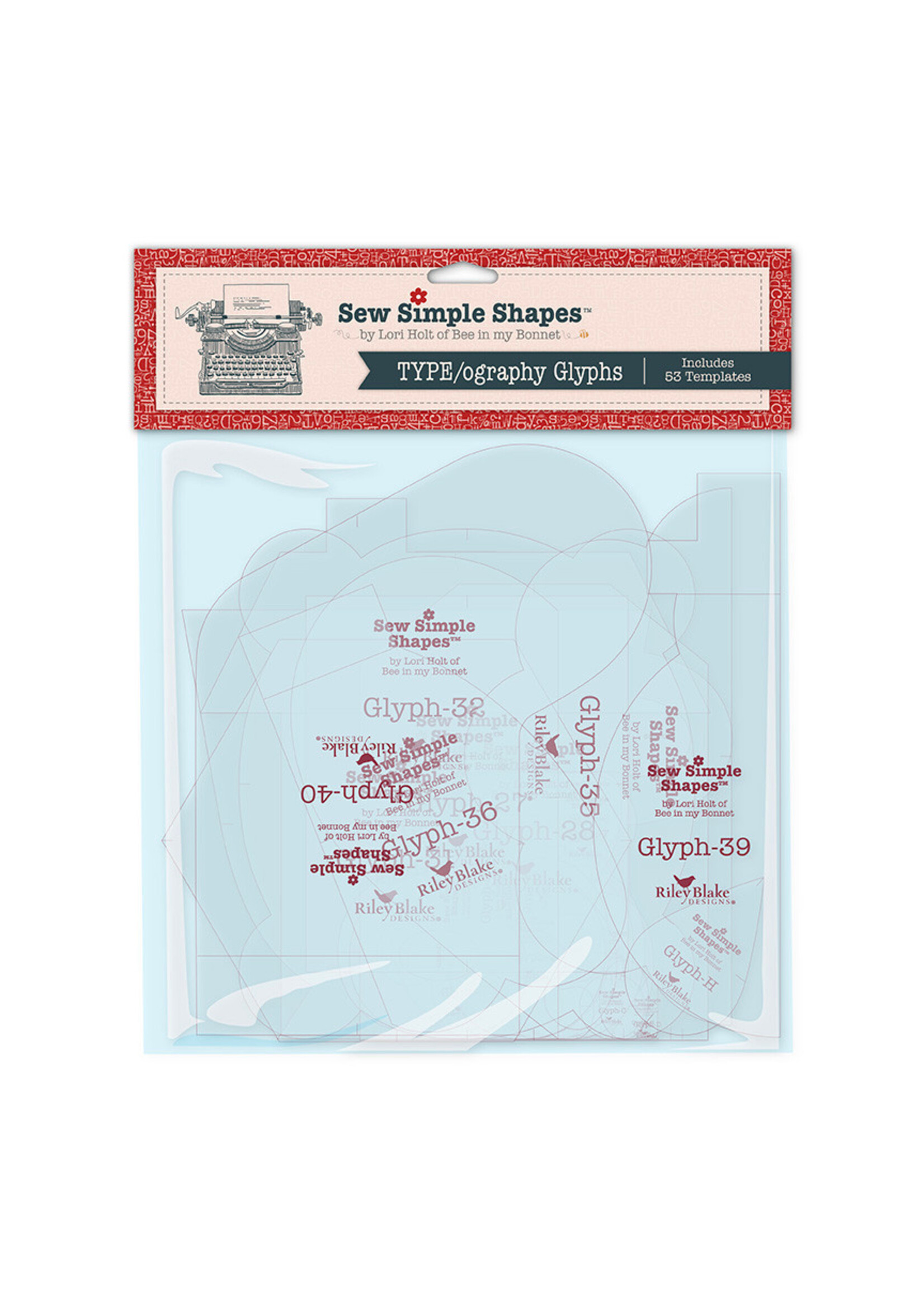 Riley Blake Designs Lori Holt - Templates - Type/ography Glyphs - 53 stuks