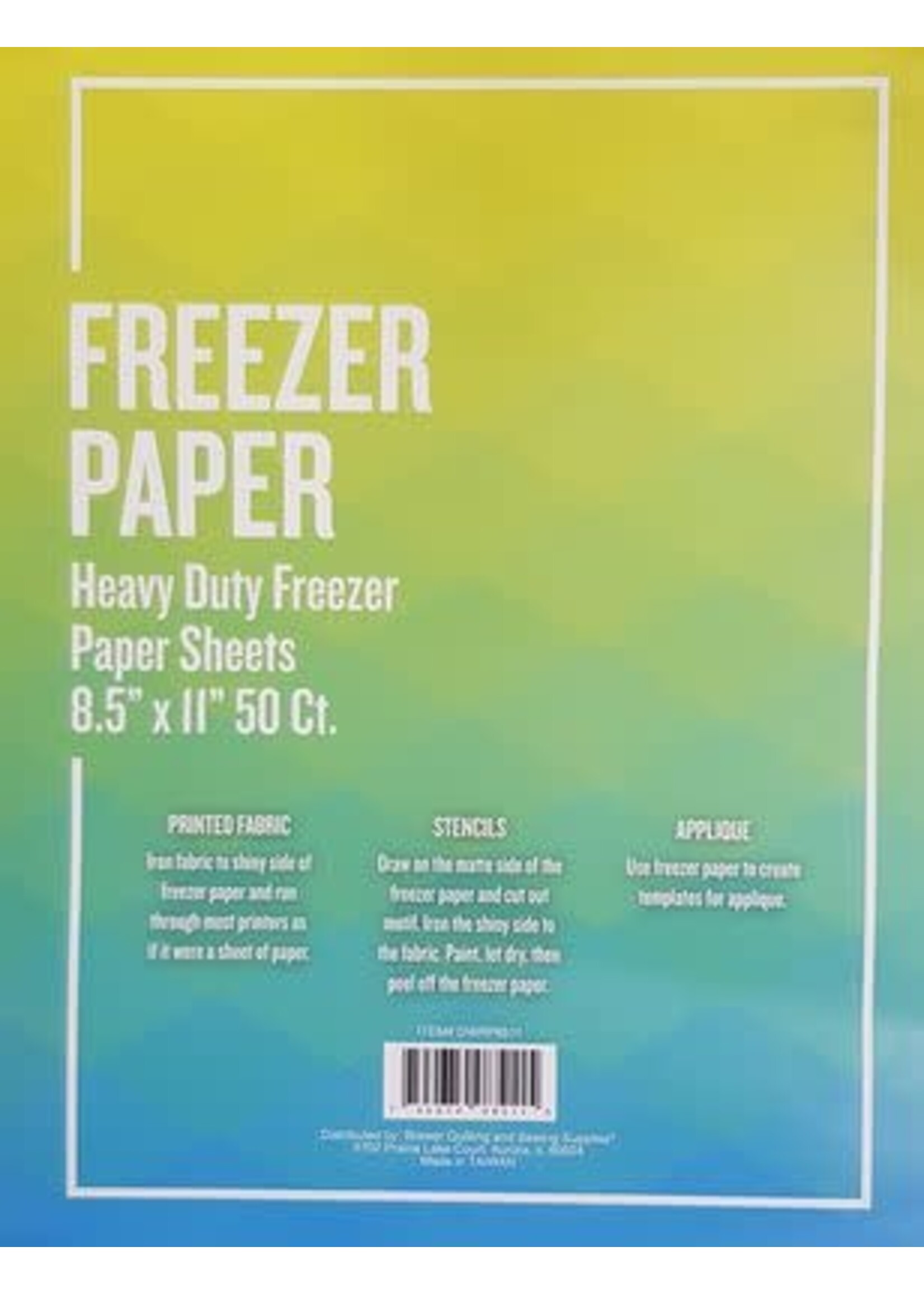 Central And Main Freezer Paper - 8,5 x 11 inch - 50 stuks