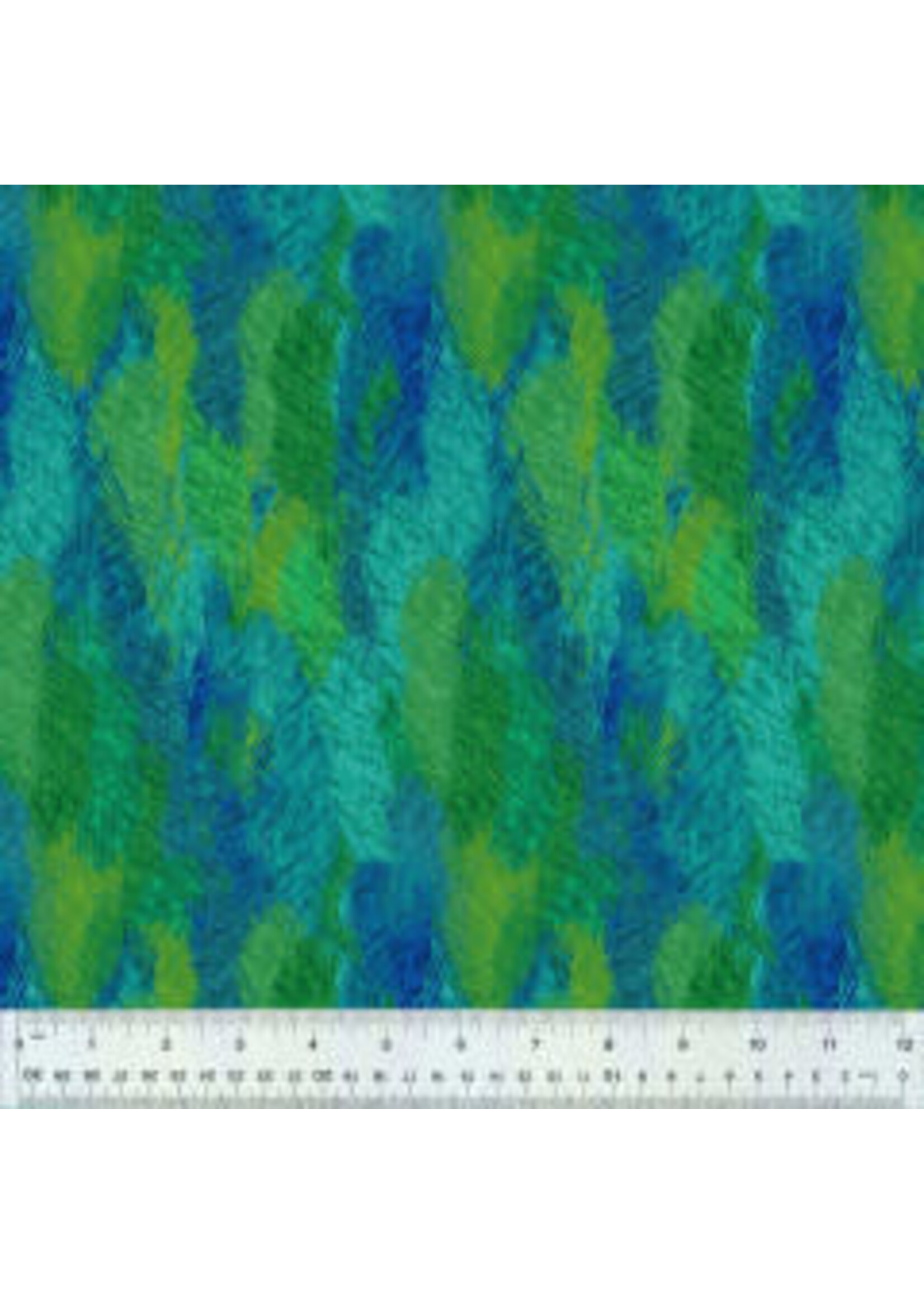 Windham Fabrics Promenade - Plume - Teal - Coupon - 90 cm x 110 cm