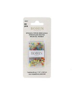 Bohin Murano Glass Head Pins - 30 mm x 0.6 mm - Rainbow - 80 stuks