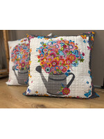 Stofpakket - Kussen - Gieter  -  50  x  50 cm - Grijze border