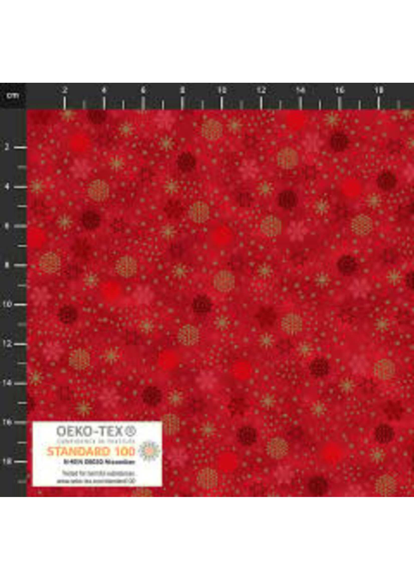 Stof Fabrics We Love Christmas - Red - Coupon - 45 cm x 110 cm