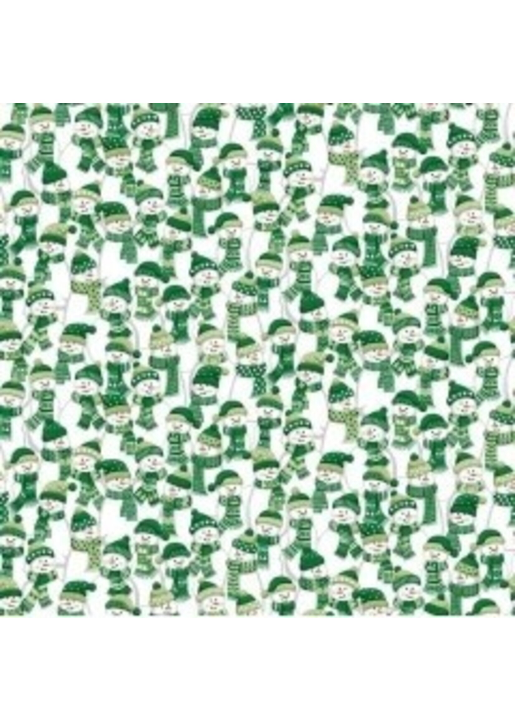 Makower Wishes - Frosty Fellows - Green - Coupon - 70 cm x 110 cm