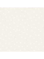 P&B Textiles Ramblings - Stars Dots - White on Ecru