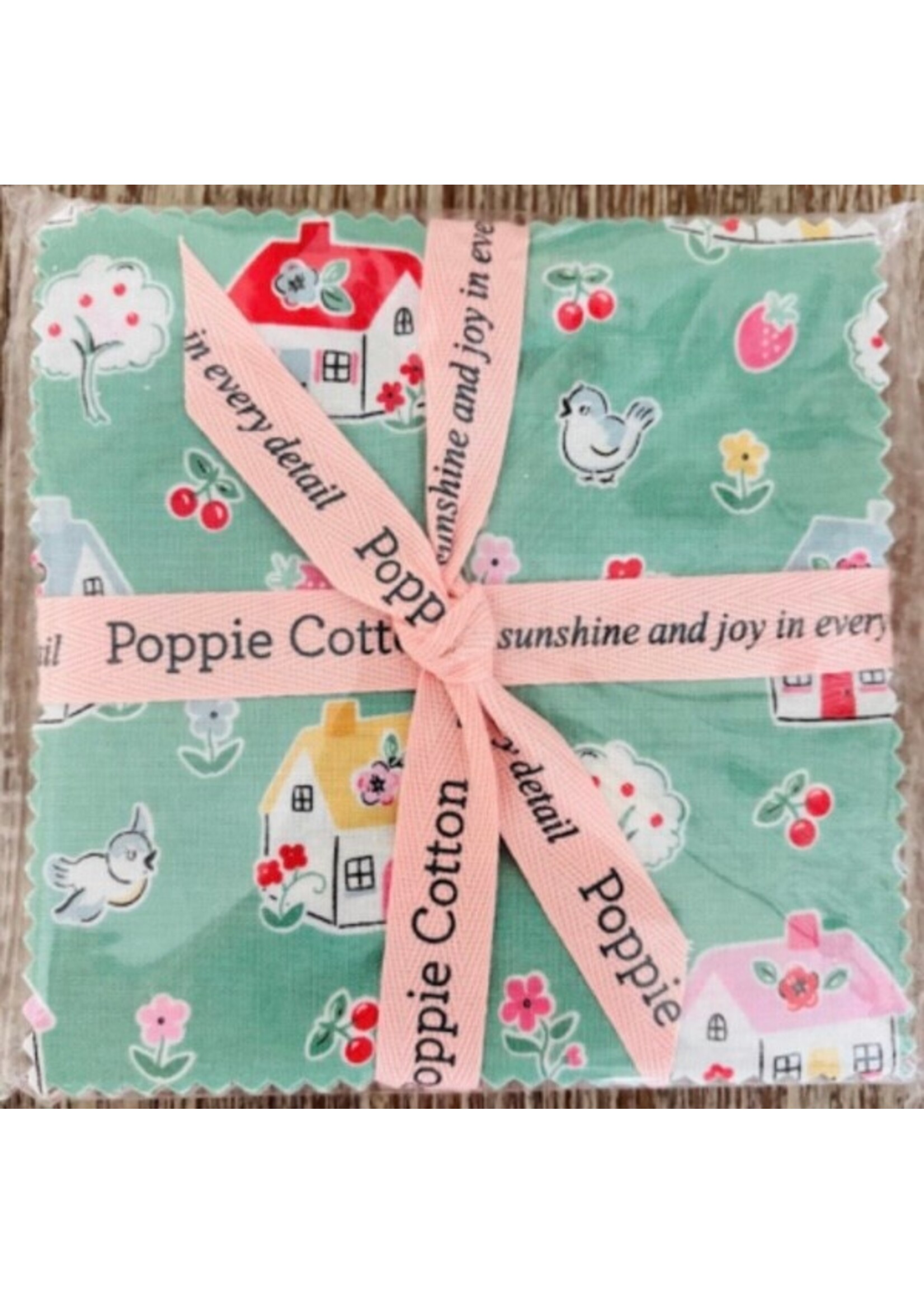 Poppie Cotton Charm Pack - Home Sweet Home - Poppie Cotton - 5x5 inch - 42 Vierkanten