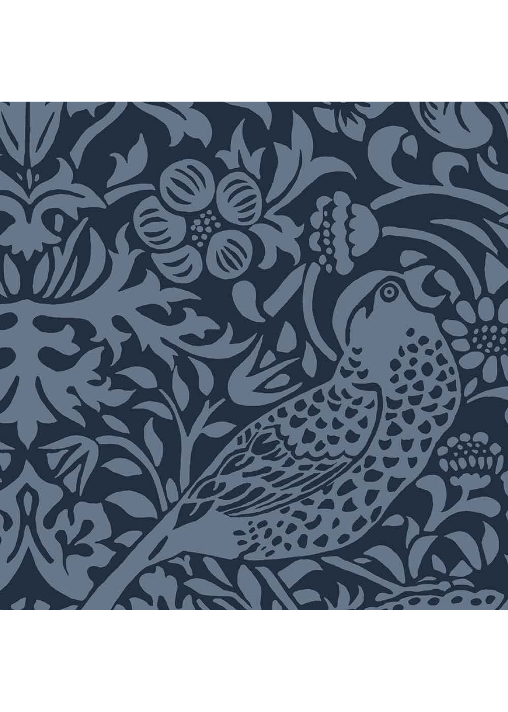 Morris & Co Strawberry Thief - Navy - QWBM001