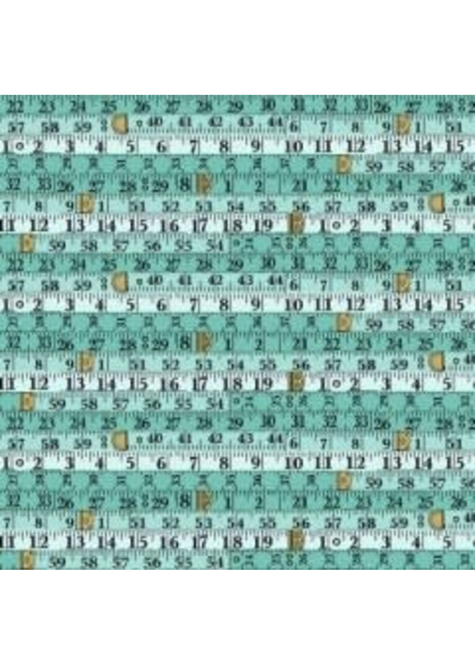 Makower Sewing Room - Tape - Blue - Coupon - 85 cm x 110 cm