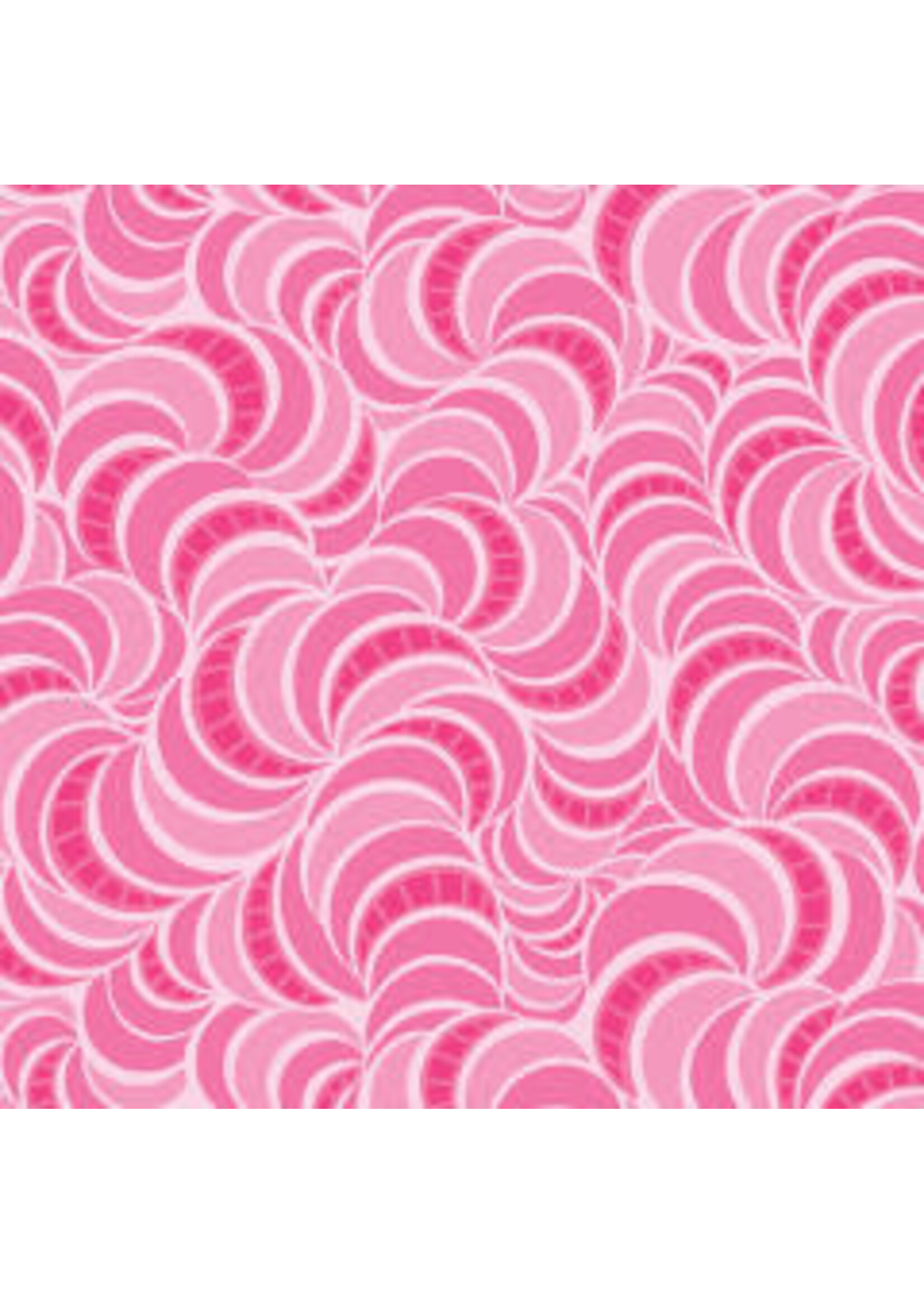 Benartex Studio Free Motion Fantasy - Tubes - Pink - Coupon - 75 cm x 110 cm