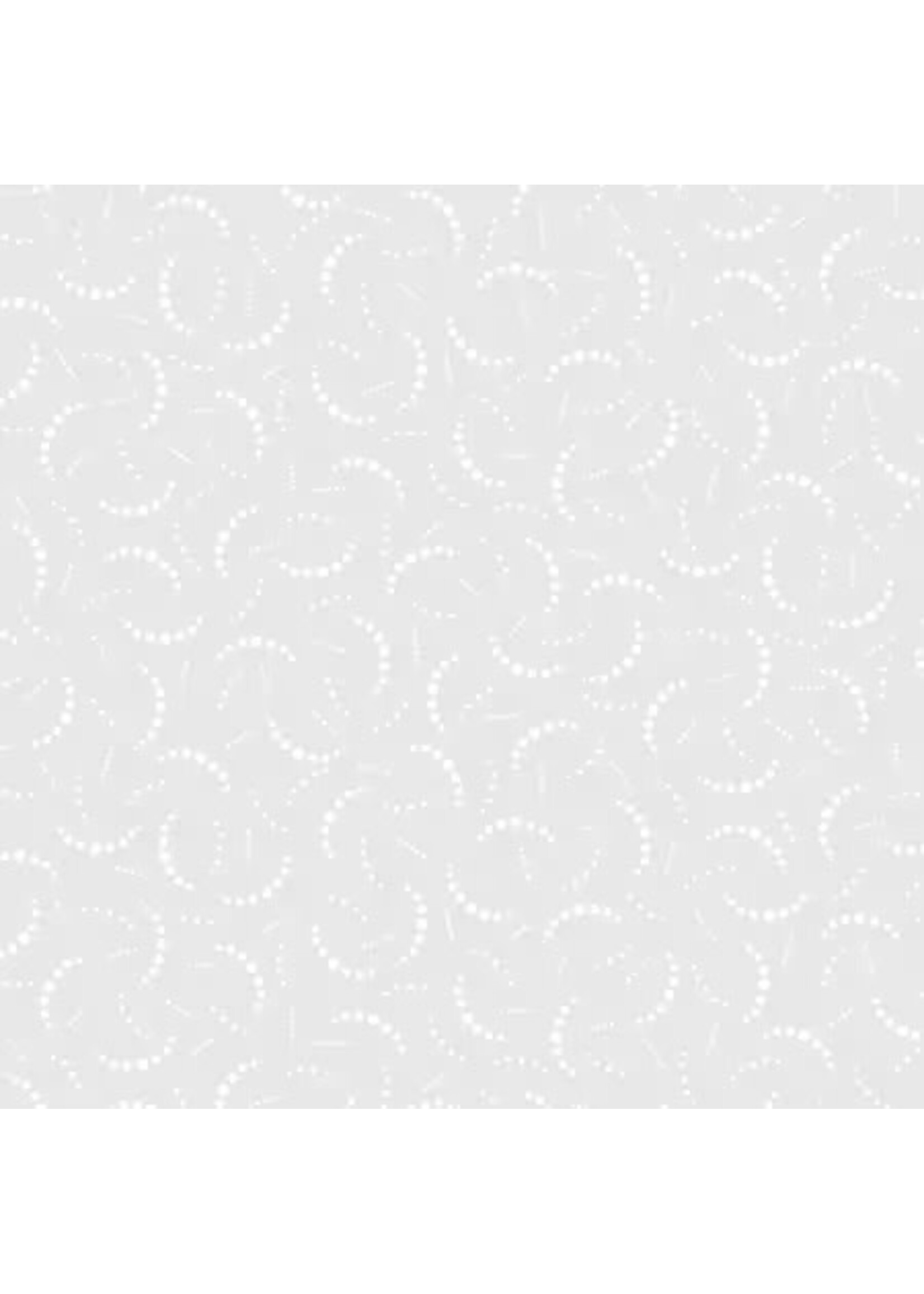 P&B Textiles Ramblings - Curved Dotty Lines - White on White