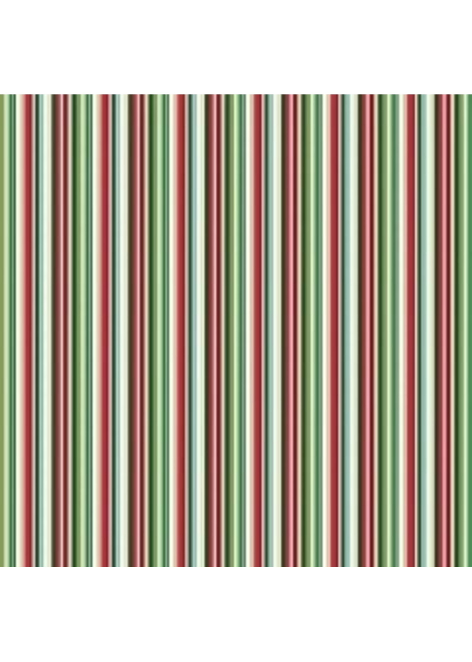 Makower Wishes - Stripe - Multi - Coupon - 100 cm x 110 cm
