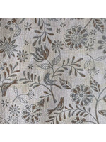 Stof Fabrics Flower With Bird - Cream - Coupon - 100 cm x 110 cm