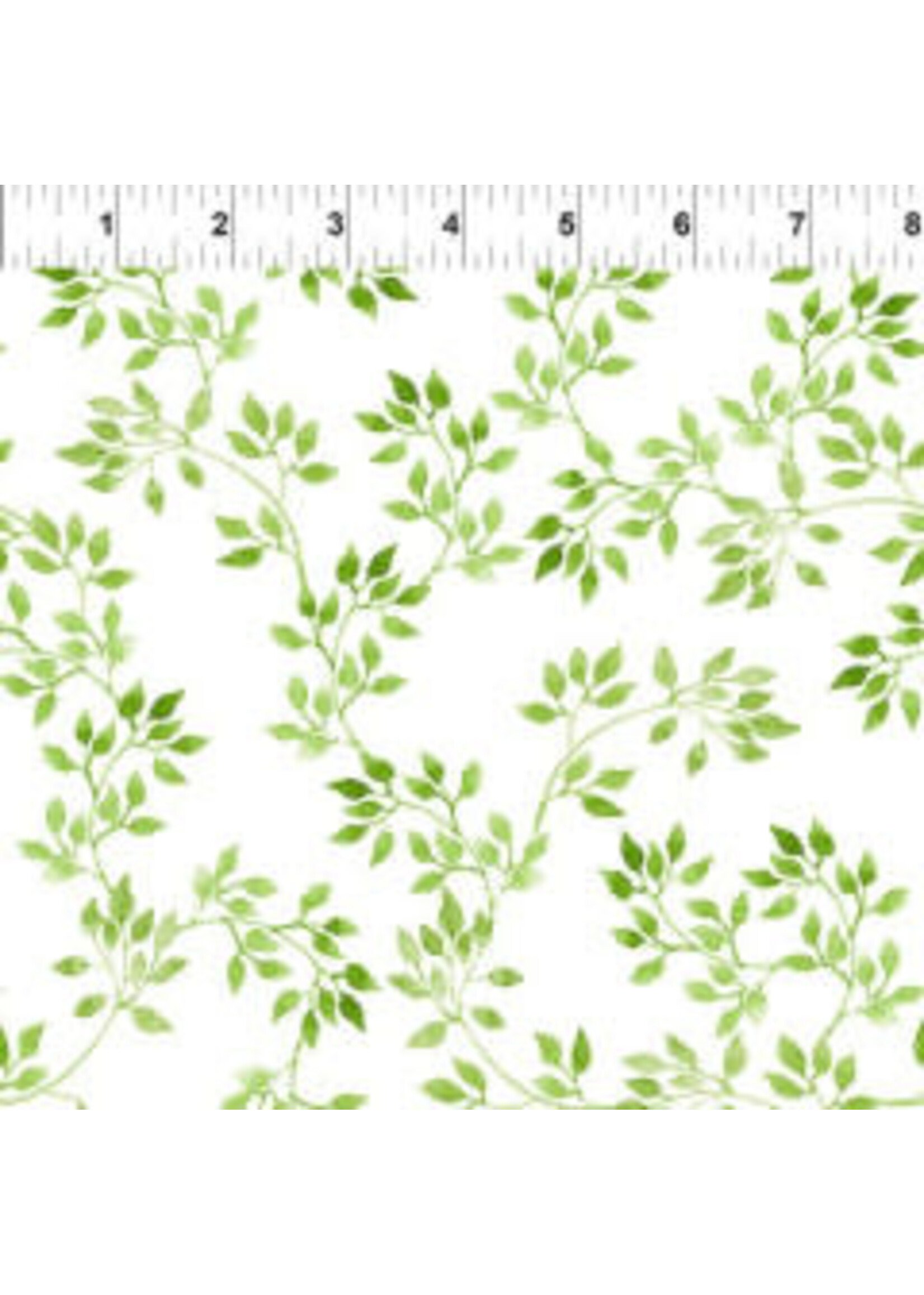 In The Beginning Pretty In Pink - Green Leaves - Coupon - 100 cm x 110 cm