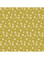 Makower Flower Box - Bachelor Button - Chartreuse - Coupon - 75 cm x 110 cm