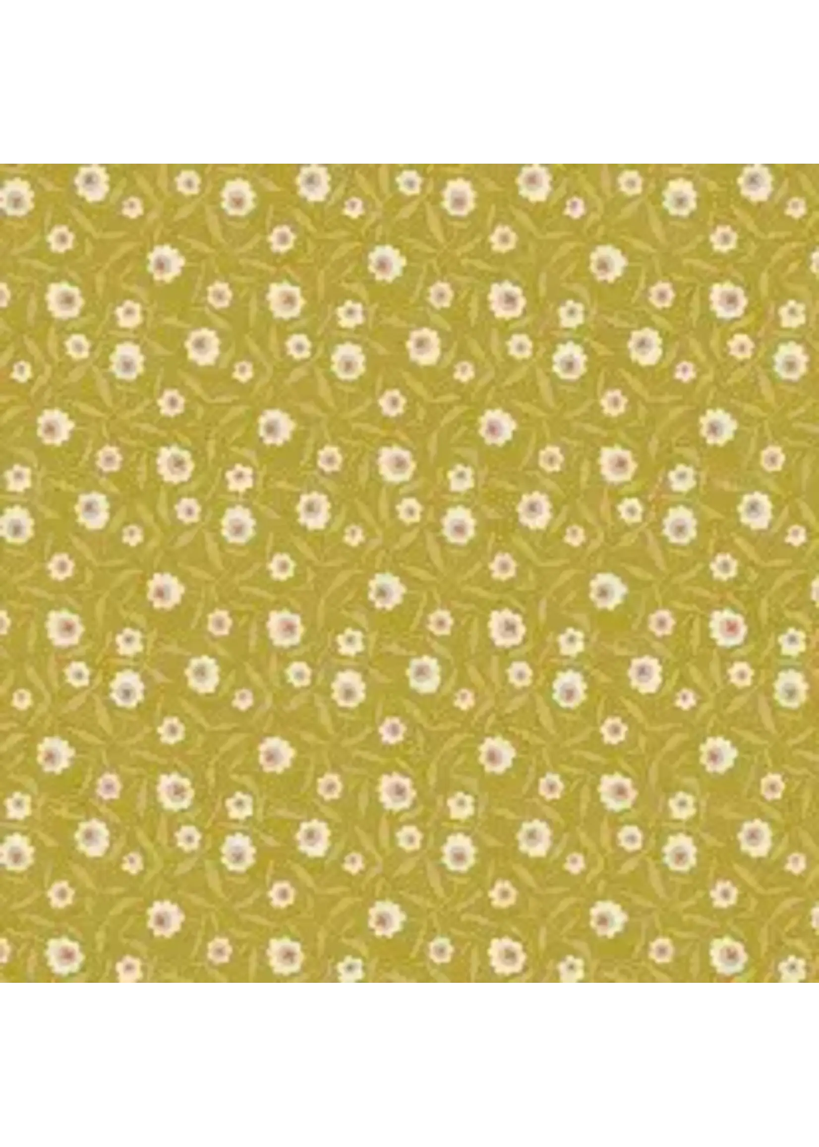 Makower Flower Box - Bachelor Button - Chartreuse - Coupon - 75 cm x 110 cm