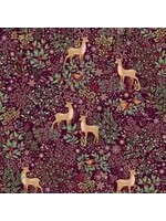 Makower Enchanted - Dasher - Red - Coupon - 50 cm x 110 cm