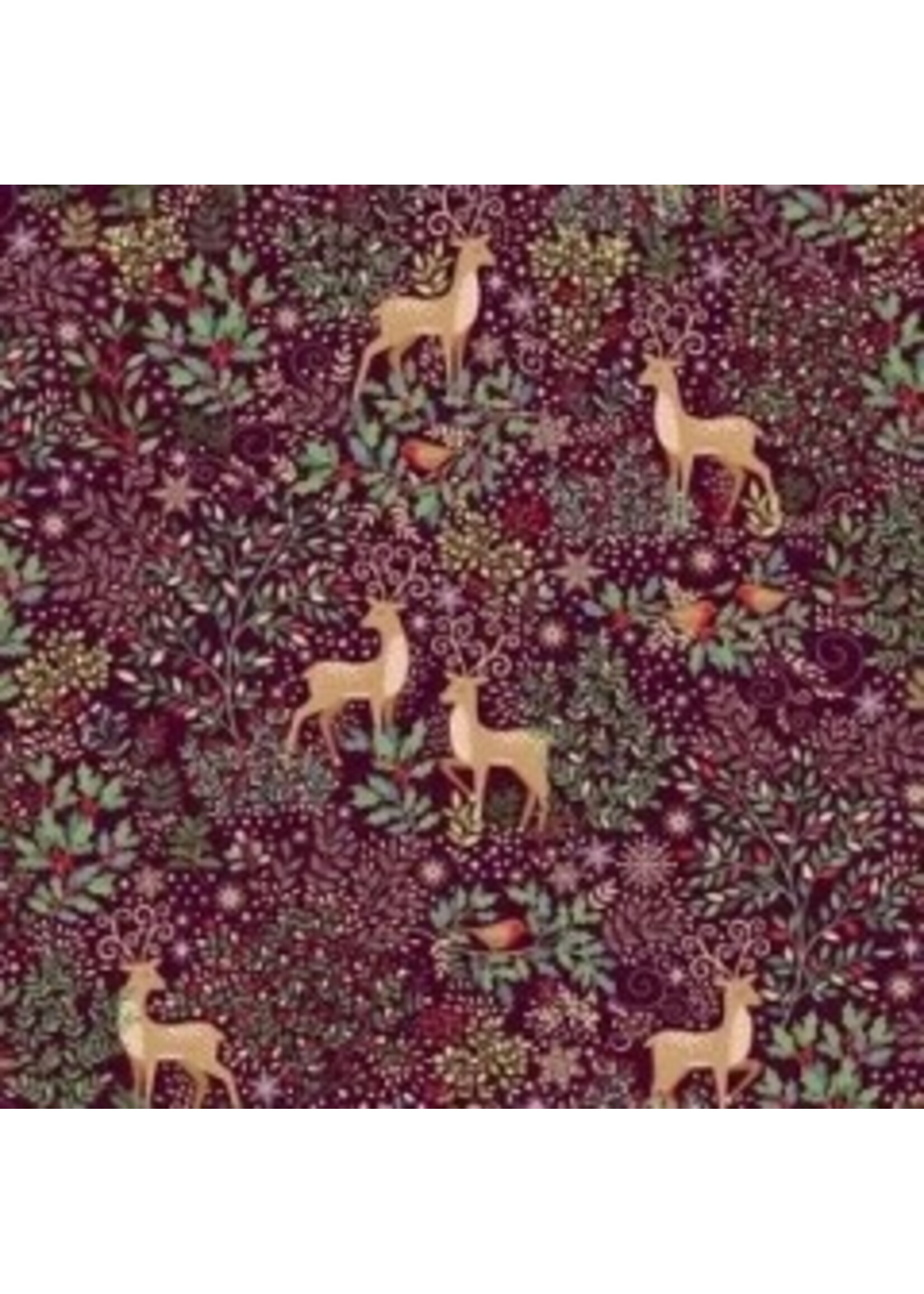 Makower Enchanted - Dasher - Red - Coupon - 50 cm x 110 cm