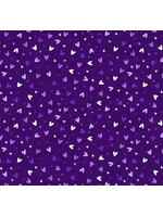 Stof Fabrics Quilting Rainbow - Hearts - Purple - 933