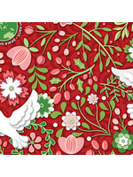 Benartex Studio Peace on Earth - Holiday - Feature Garnet - Coupon - 75 cm x 110 cm