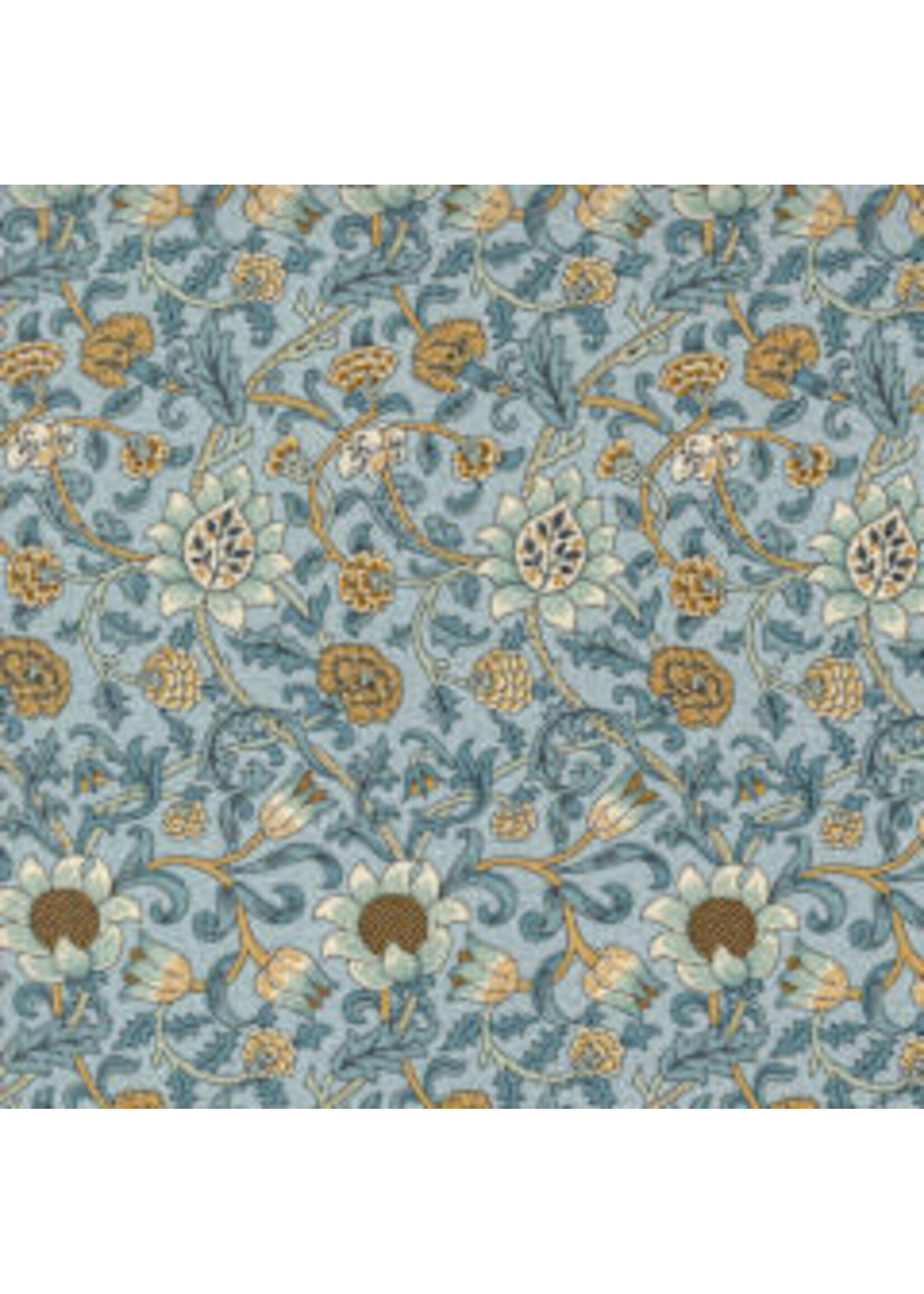 Moda Fabrics Morris Manor - Evenlode Florals - Sky - 8392 13 - Coupon - 90 cm x 110 cm