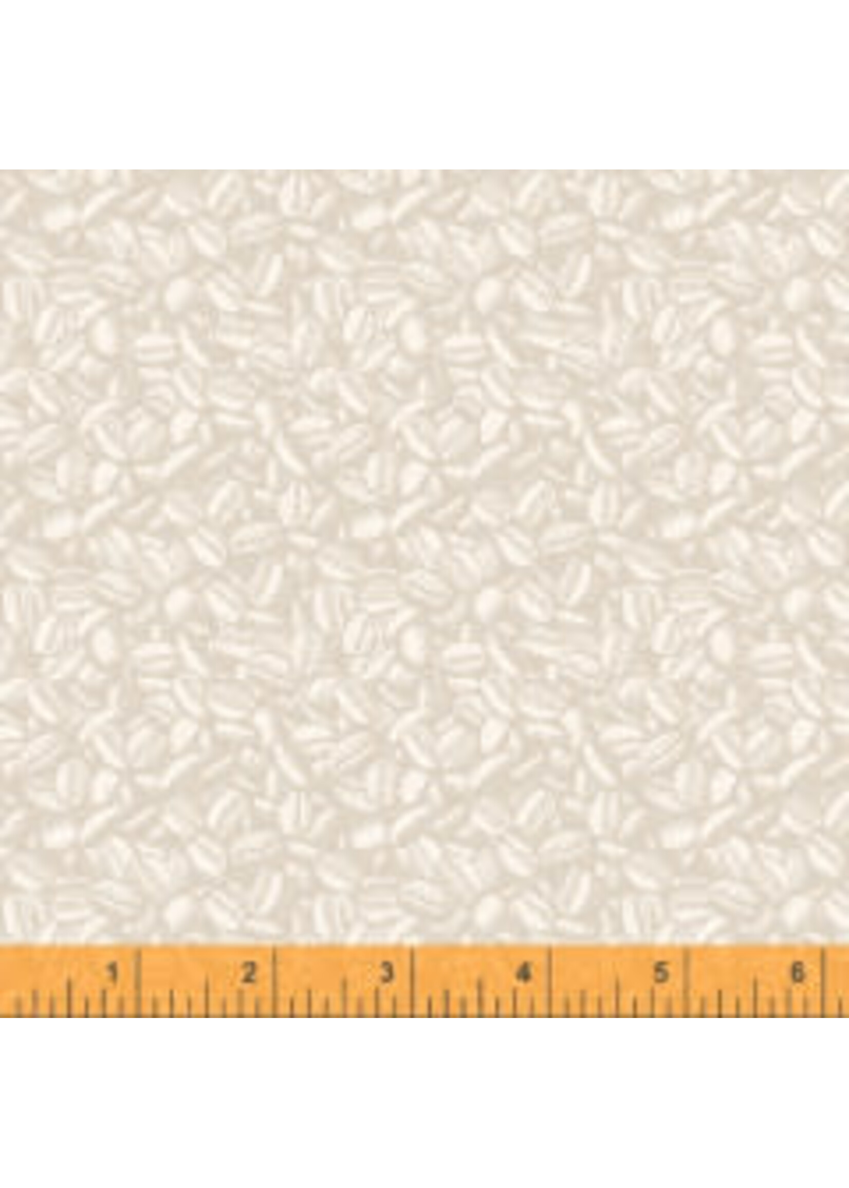 Windham Fabrics Coffee Shop - Coffee Beans - Ivory - Coupon - 95 cm x 110 cm