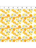 In The Beginning Watercolor Beauty - Peony - Gold - Coupon - 100 cm x 110 cm