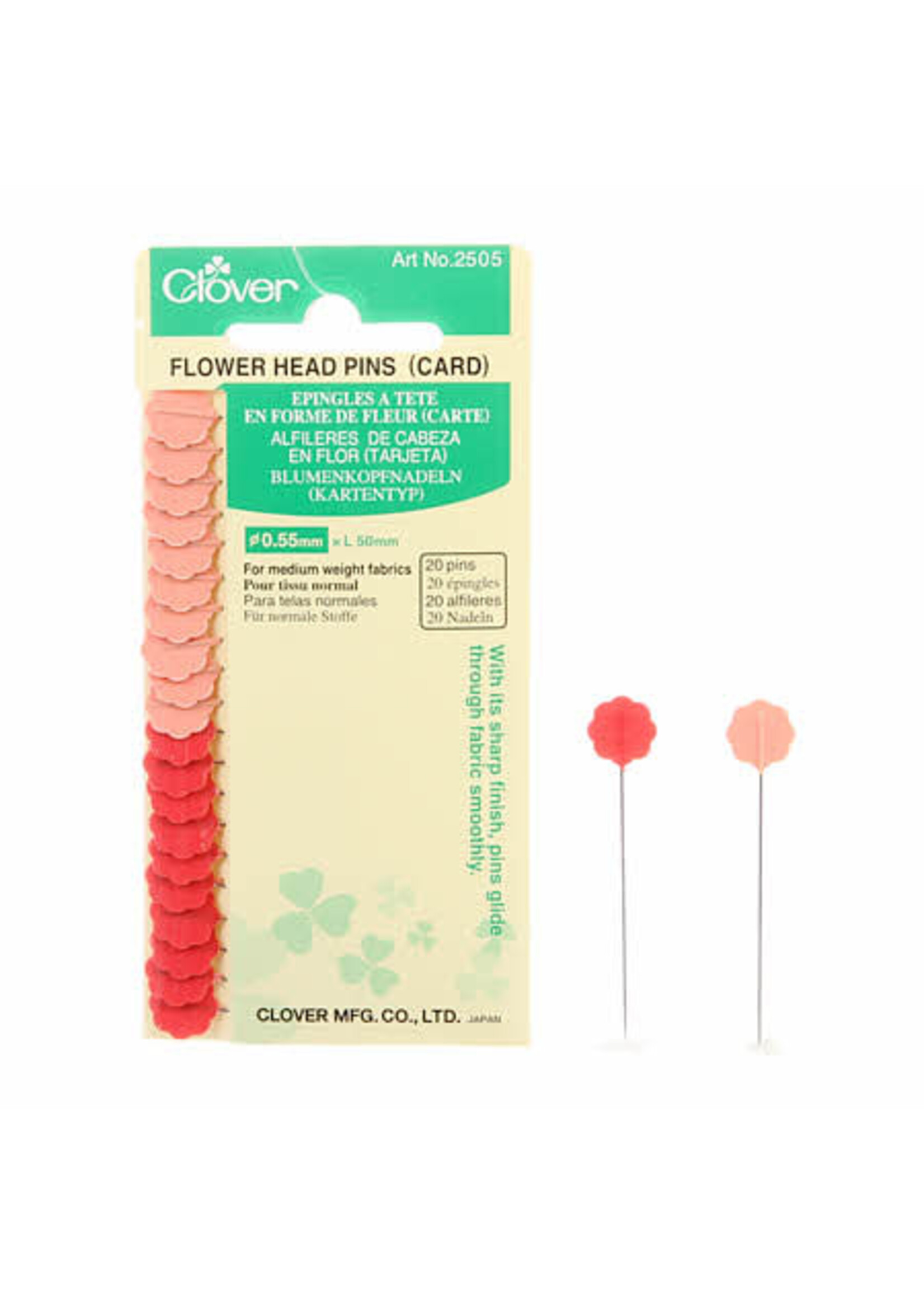 Clover Spelden - Flowerhead Pins - 50 mm - 20 stuks