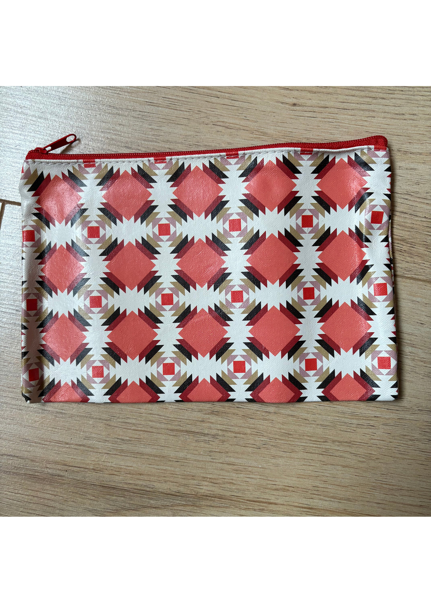 Riley Blake Designs Project Bag - Vinyl Zipper Bag - Coral