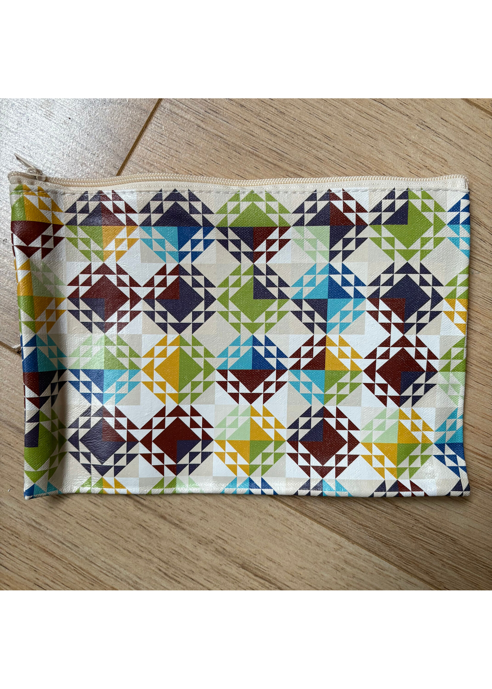 Riley Blake Designs Project Bag  - Vinyl Zipper Bag - Cream