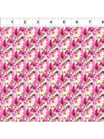 In The Beginning Watercolor Beauty - Summer - Magenta - Coupon - 85 cm x 110 cm