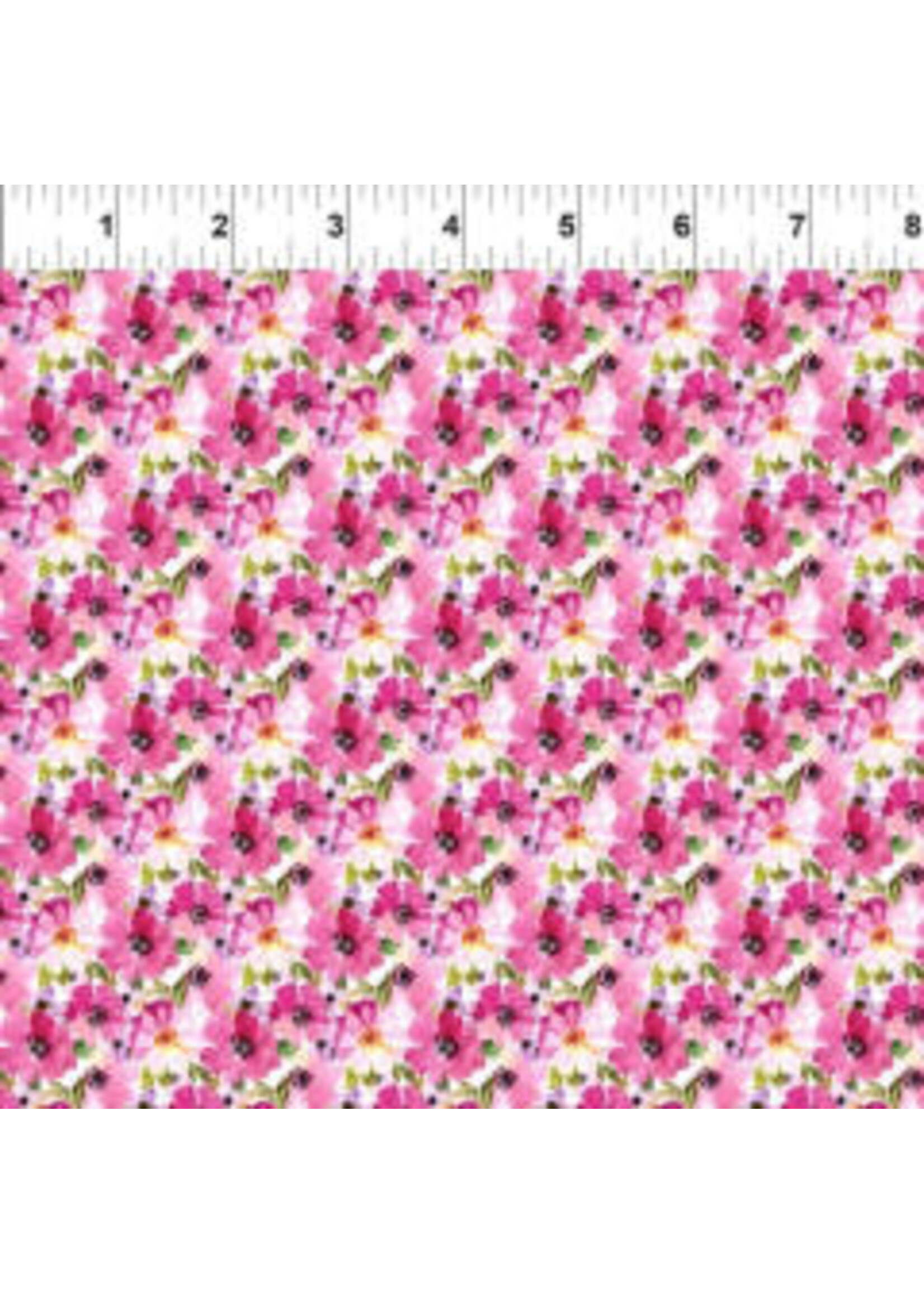 In The Beginning Watercolor Beauty - Summer - Magenta - Coupon - 85 cm x 110 cm