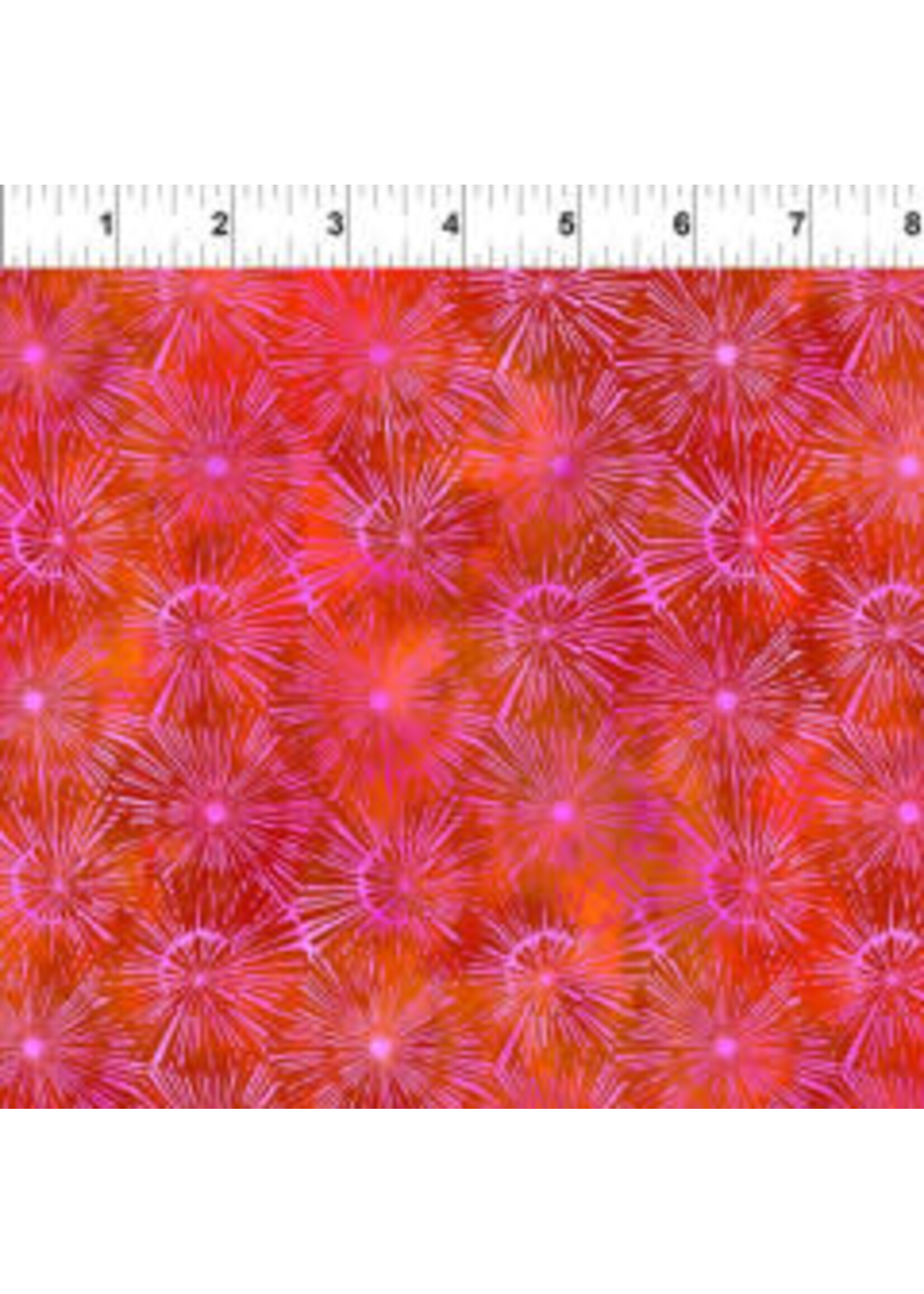 In The Beginning Urban Jungle - Burst - Red - Coupon - 50 cm x 110 cm