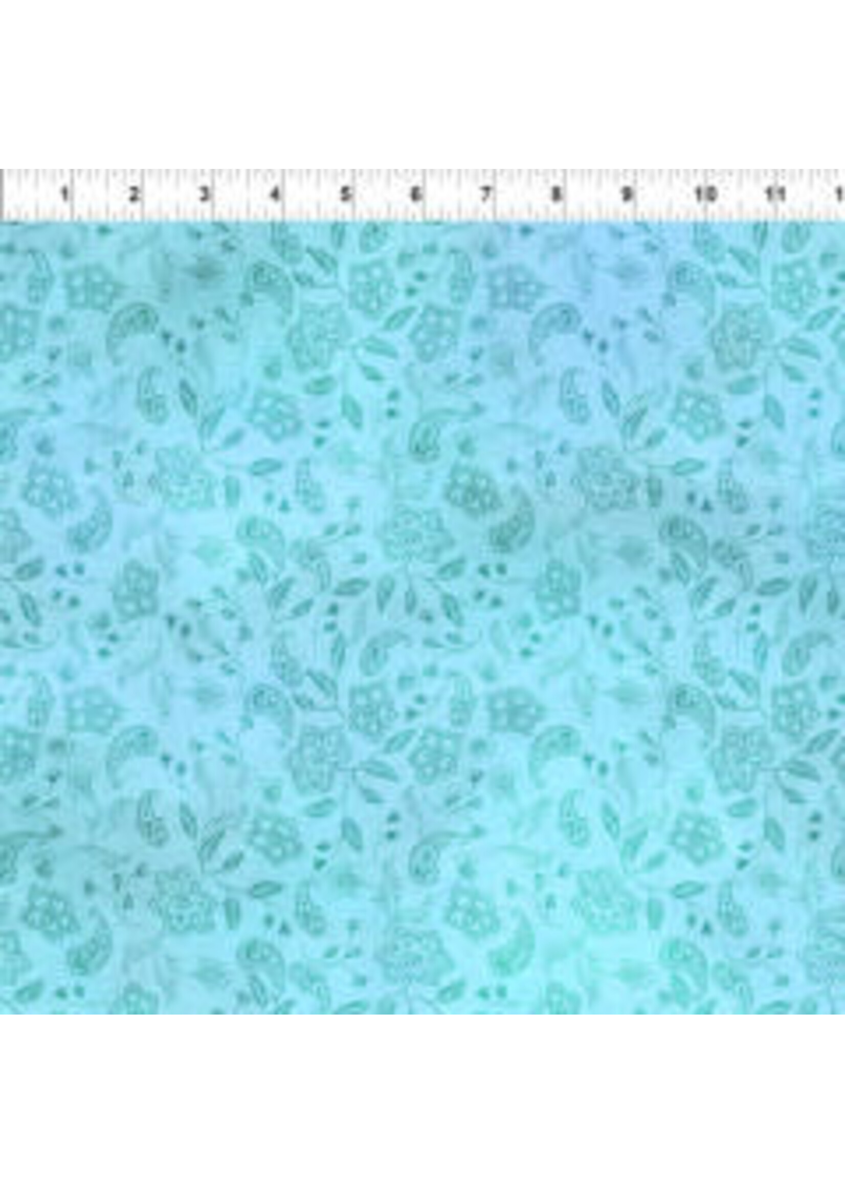 In The Beginning Resplendent - Delicate - Teal - Coupon - 75 cm x 110 cm