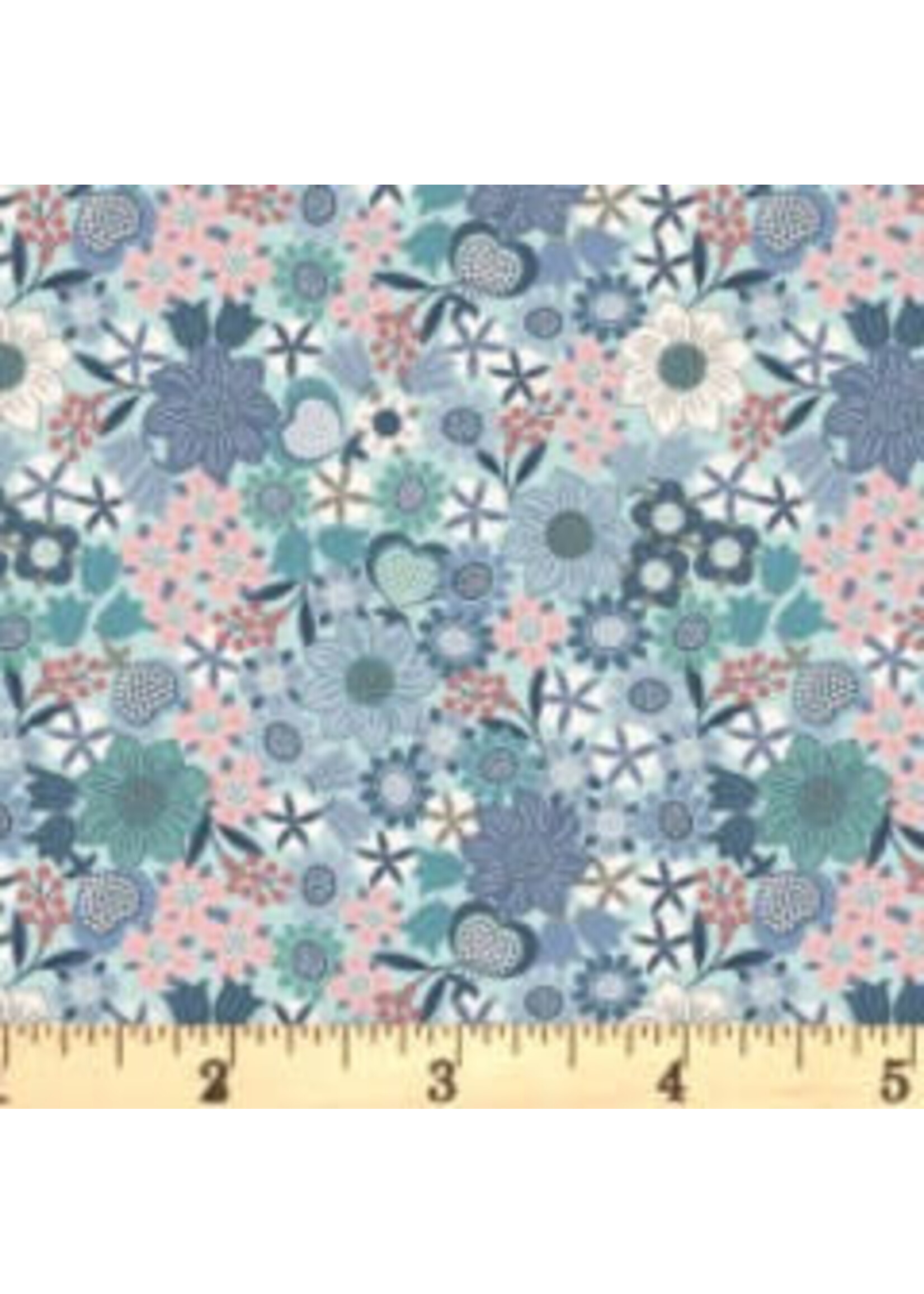 Lewis & Irene Michaelmas - Blue - Coupon - 100 cm x 110 cm