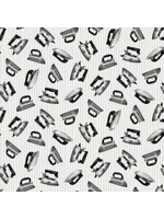Studio E Fabrics Loads of Fun - Pewter Irons - Grey - Coupon - 80 cm x 110 cm