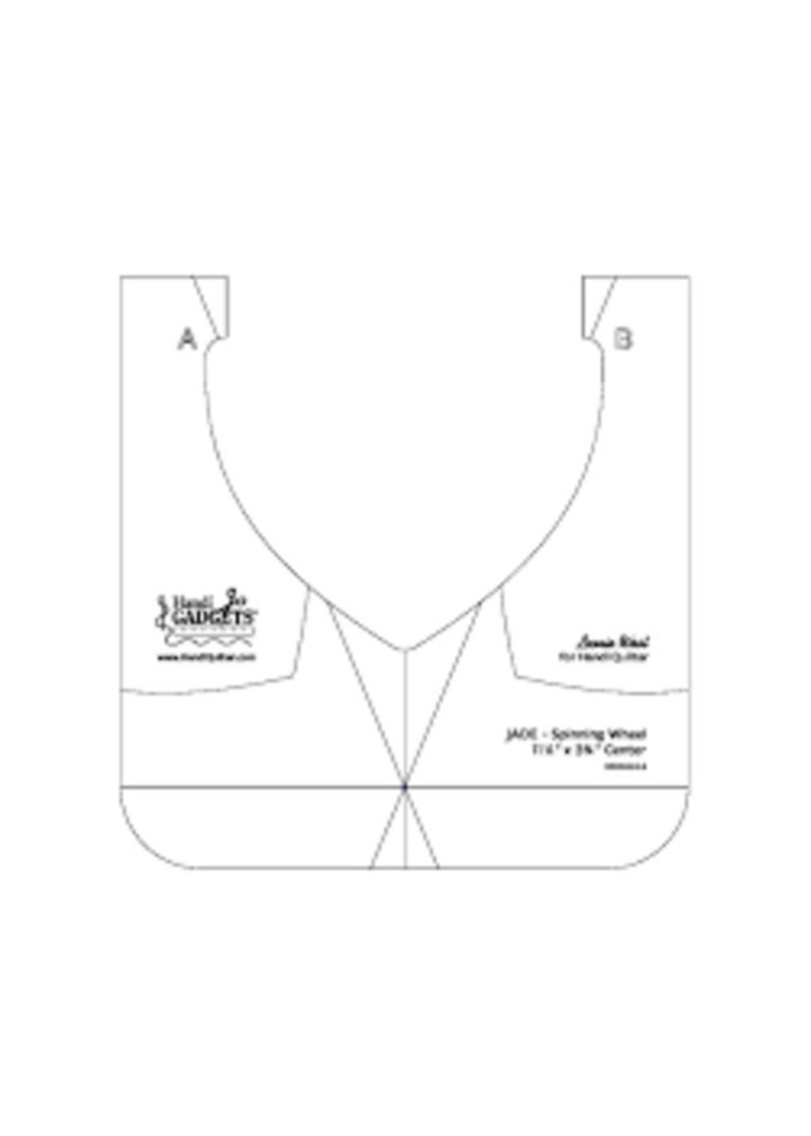 Handi Quilter Quiltliniaal - Jade Spinning Wheel - 11.5 inch x 3.75 inch