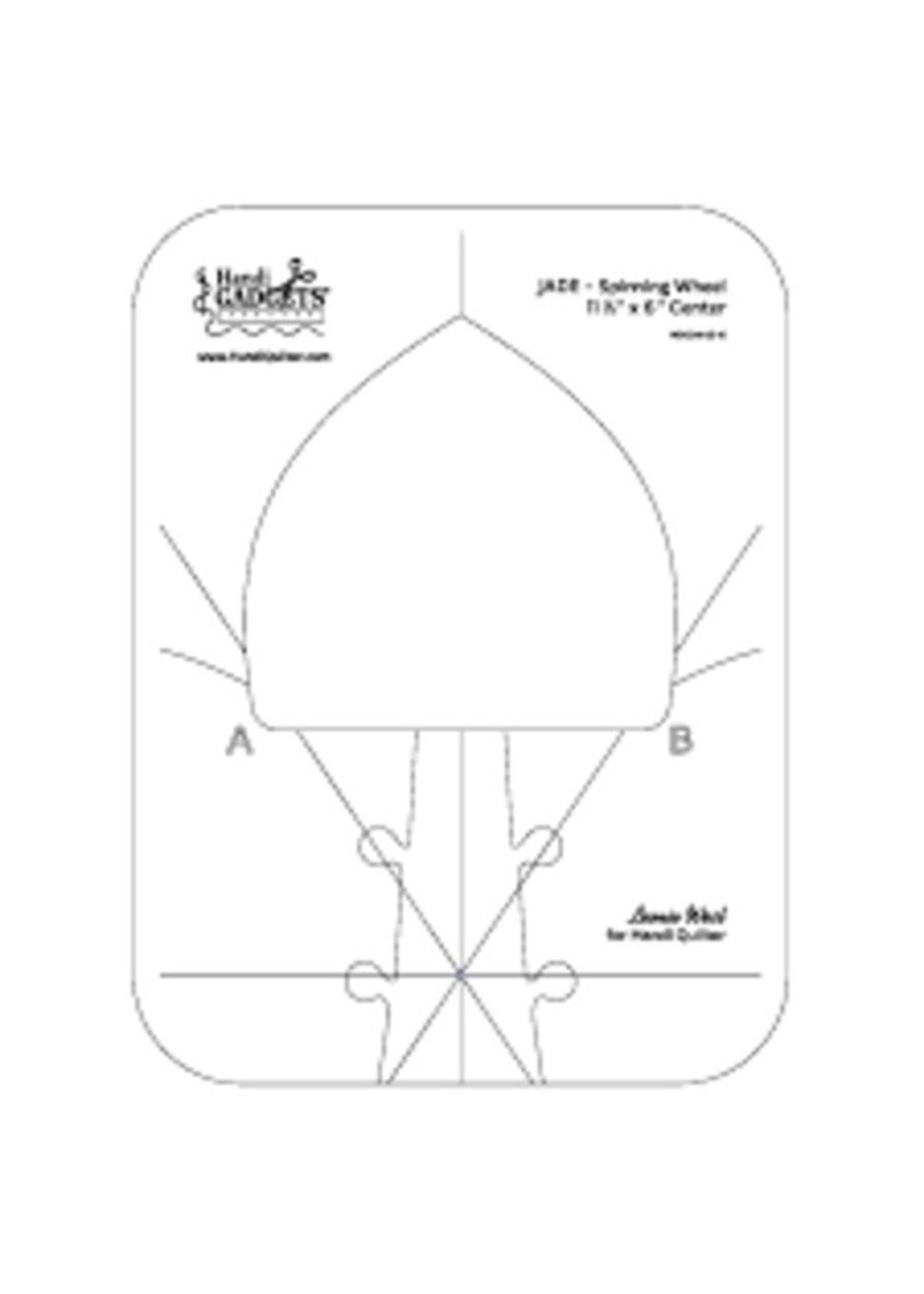 Handi Quilter Quiltliniaal - Jade Spinning Wheel - 11.5 inch x 6 inch