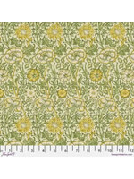 Morris & Co Emery Walker - Mini Pink & Rose - Weld/Leaf Green - Coupon - 90 cm x 110 cm