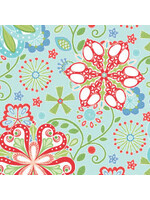 Benartex Studio Sewing Room - Medallions - Aqua - Coupon - 100 cm x 110 cm