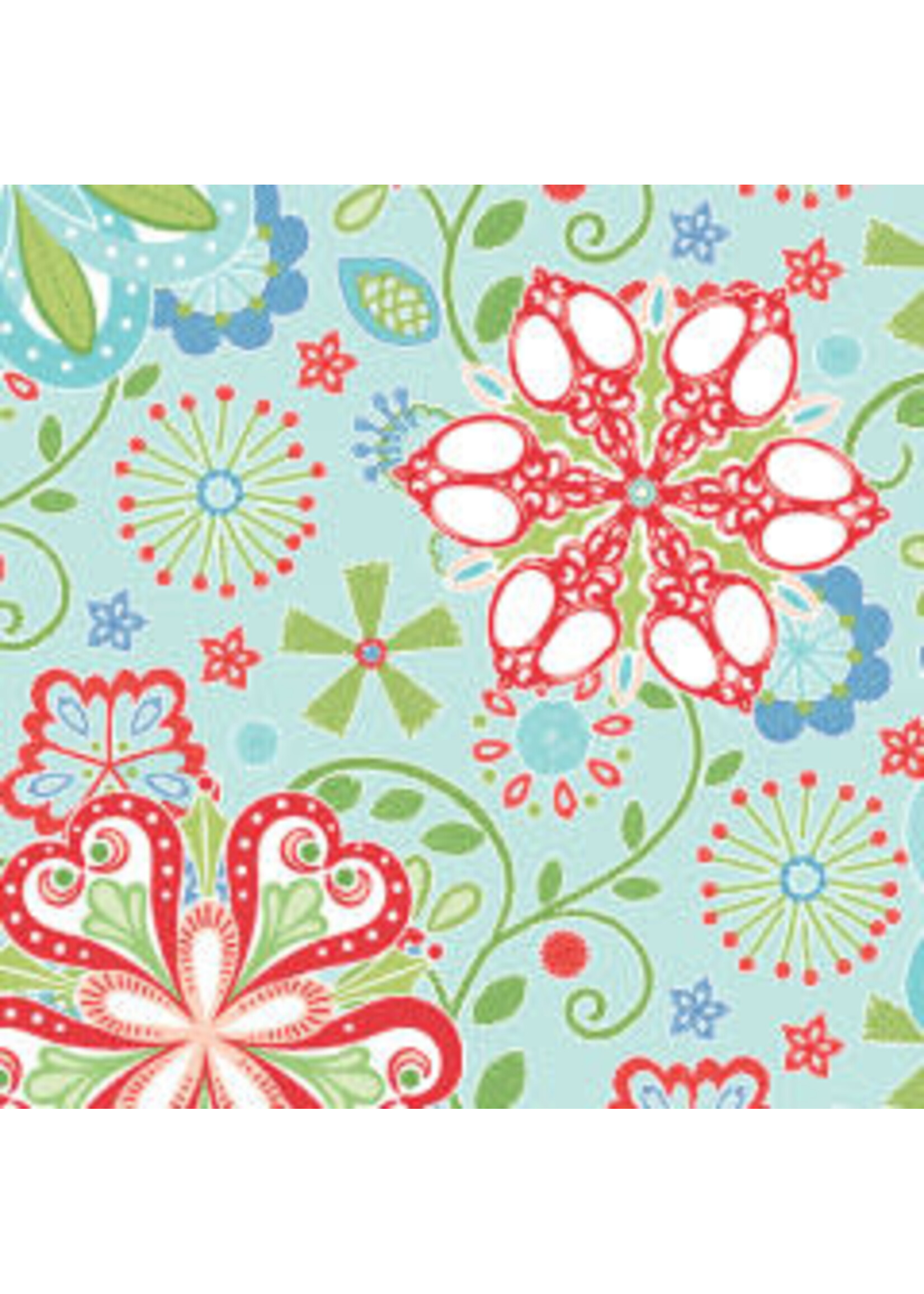 Benartex Studio Sewing Room - Medallions - Aqua - Coupon - 100 cm x 110 cm